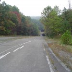Eastbound approaching the impossibly long Sideling Hill Tunnel