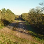 Looking east at Little Egypt Road; the Abandoned Turnpike ends in the distance. PTC property.
